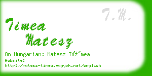 timea matesz business card